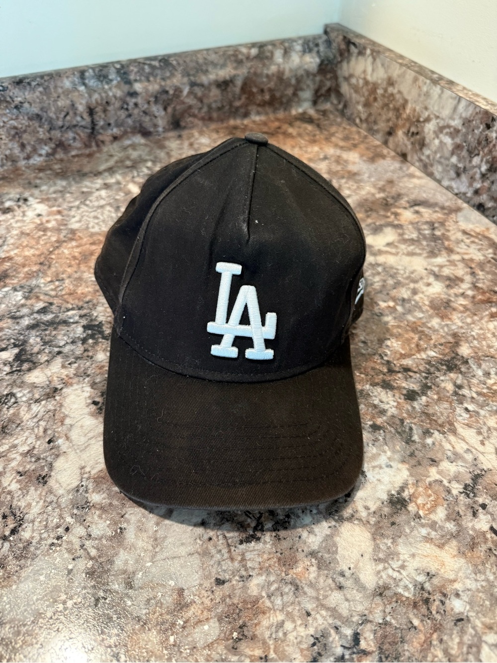 New Era Black LA Dodgers Cap with White Logo